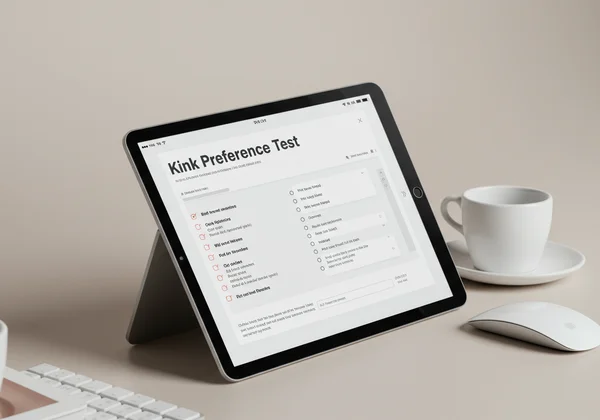 A user filling out a digital kink preference test.