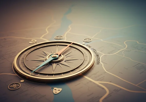 Compass pointing to self-discovery and kink exploration.