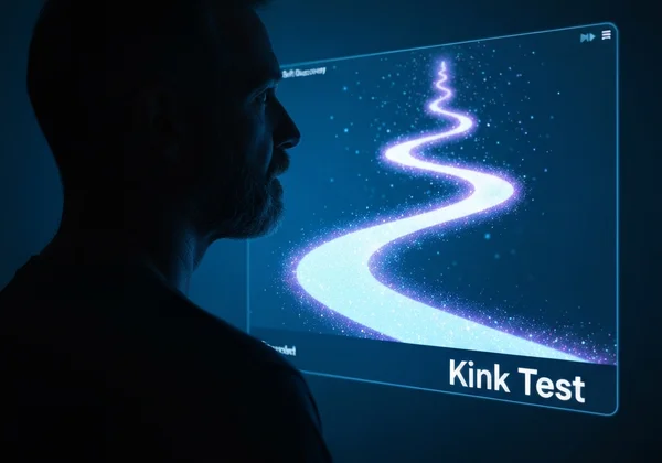 Abstract journey of self-discovery through a digital test