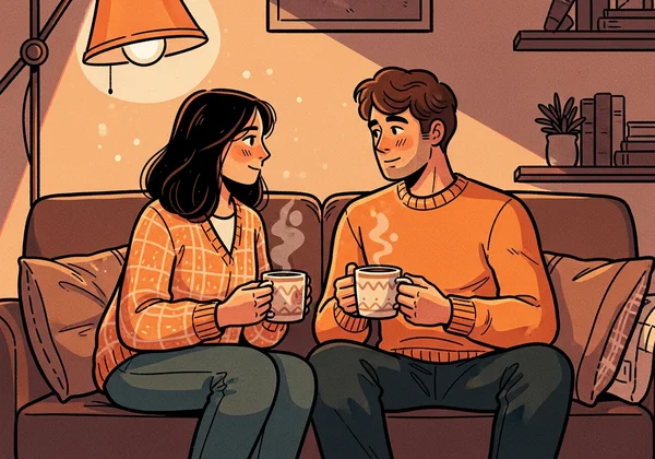 Couple having an open conversation about boundaries