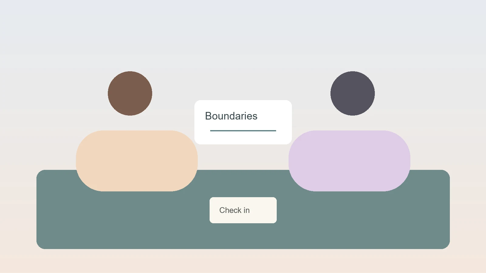 Adults discussing boundaries