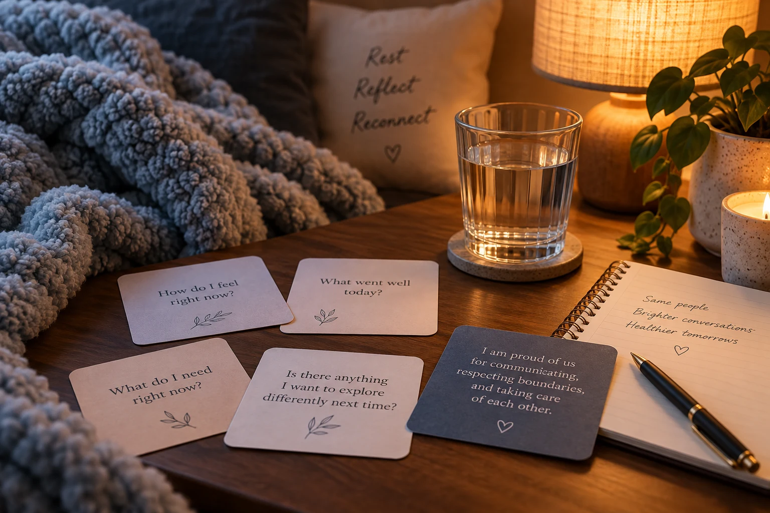 Aftercare reflection cards